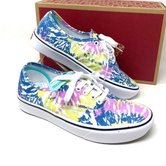VANS Women's Size ComfyCush Authentic Tie-Dye Orchid Low Sneakers VN0A3WM749L - Picture 11 of 11